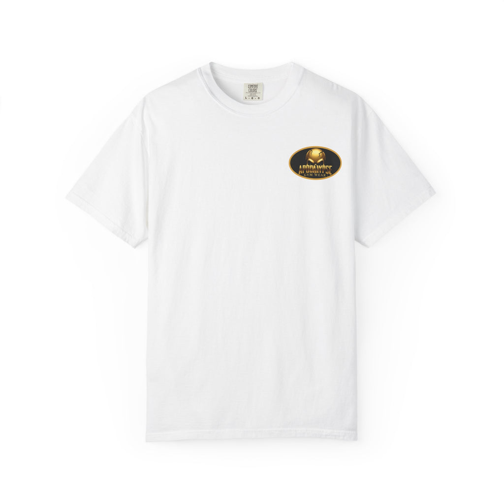 Apocalypse Gym Wear T-Shirt | Gold Skull Logo Athletic Tee