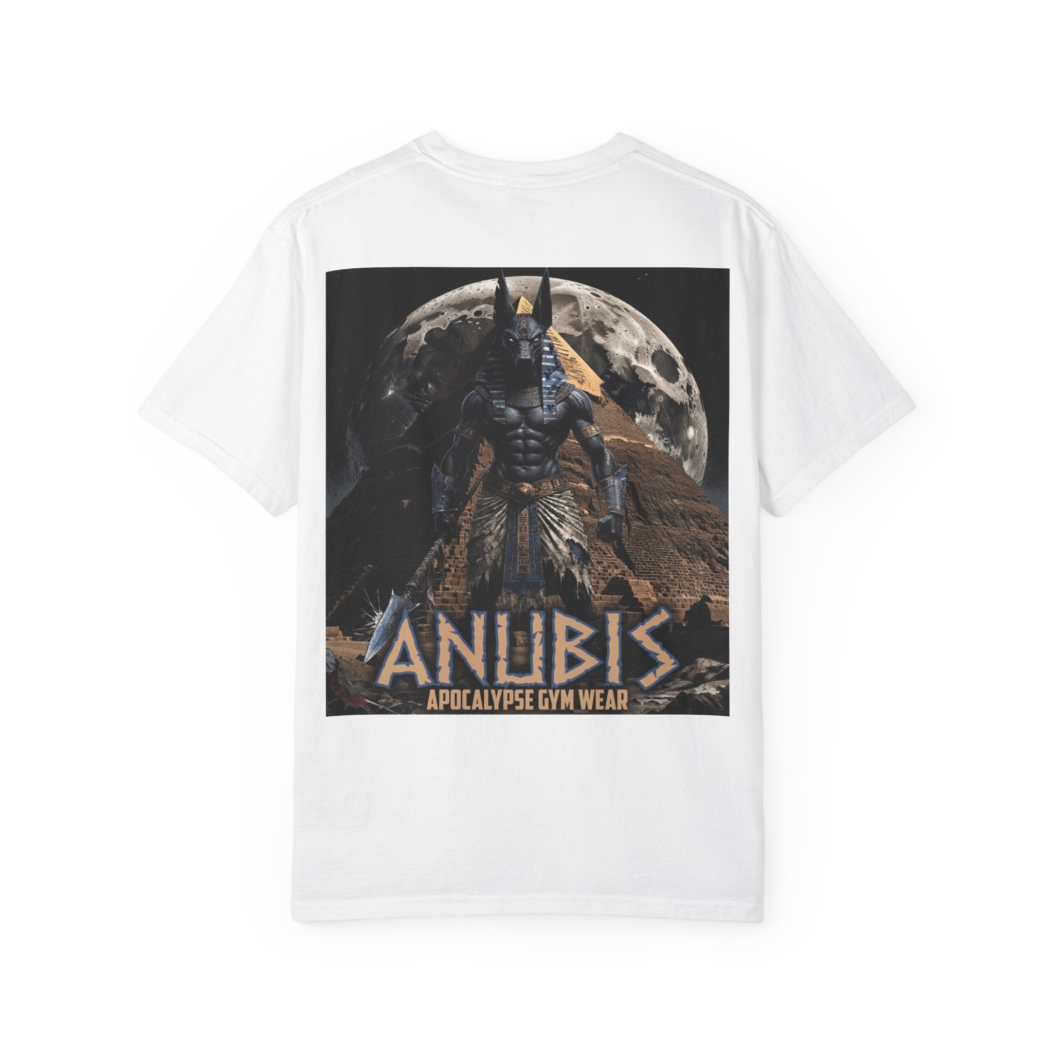 Anubis Bodybuilding Shirt, Gym Pump Cover, Egyptian Myth Graphic Tee, Heavyweight Cotton Workout T-Shirt, Apocalyptic Fitness Apparel