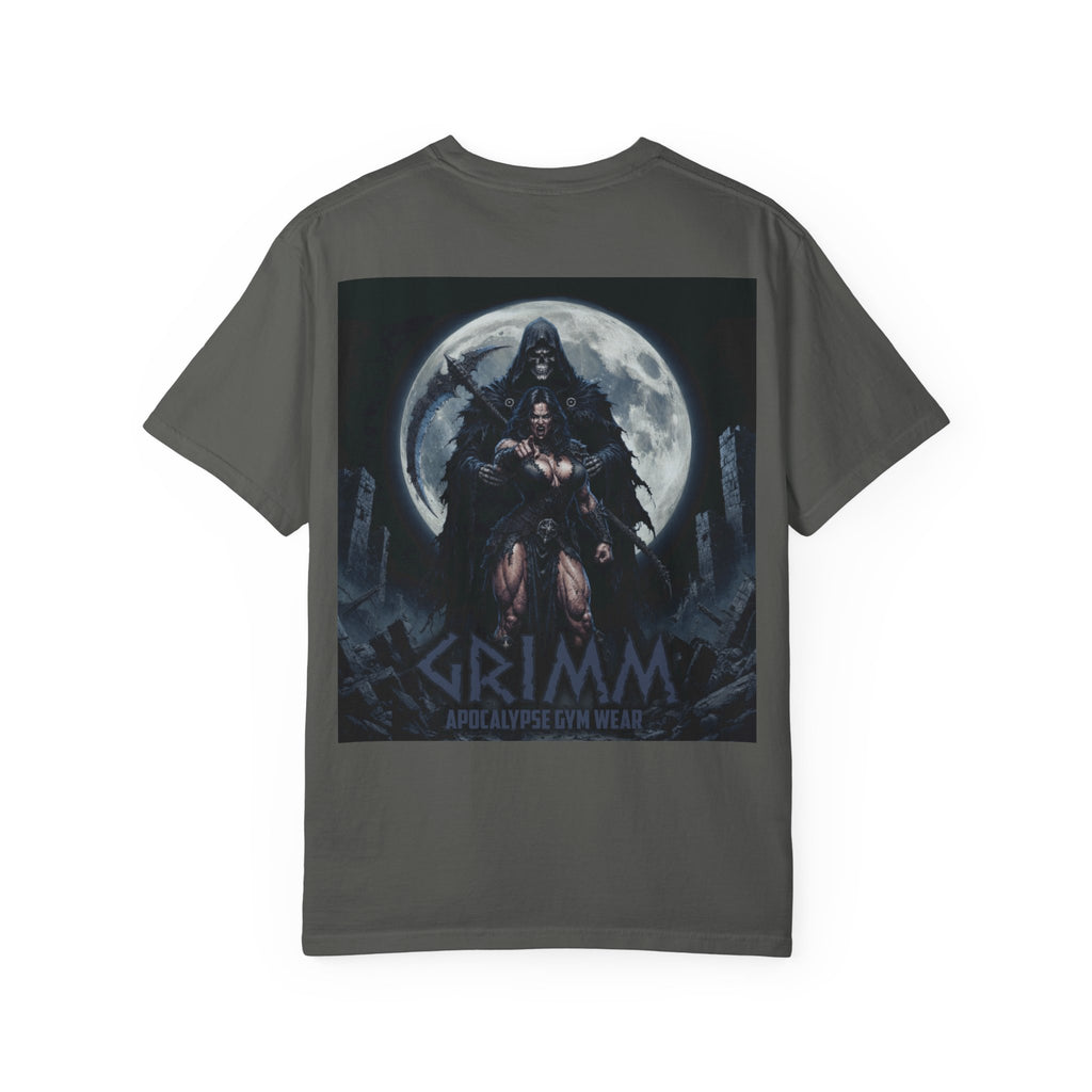 Grimm Apocalypse T-Shirt | Dark Fantasy Skull Chest Logo