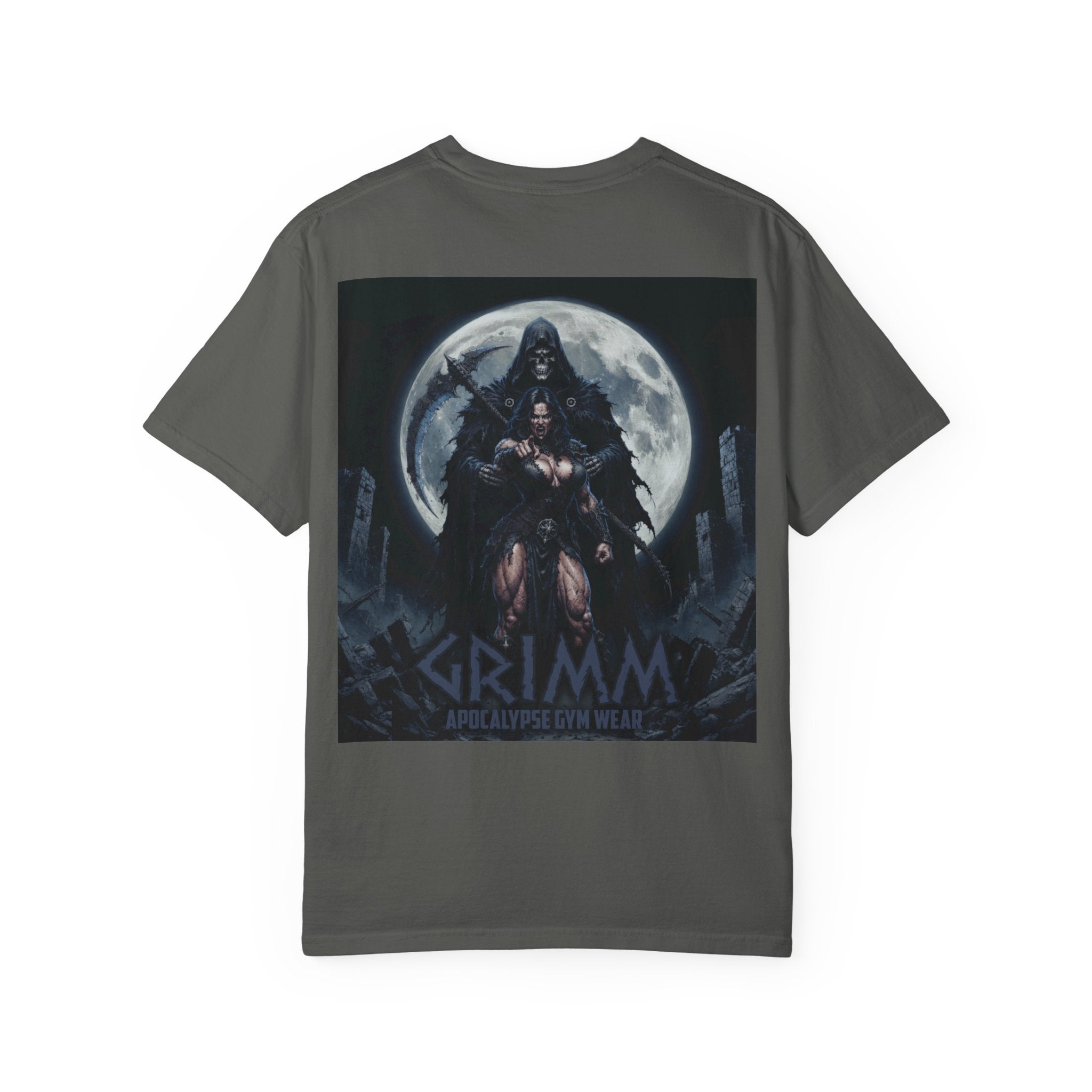 Grimm Apocalypse T-Shirt | Dark Fantasy Skull Chest Logo