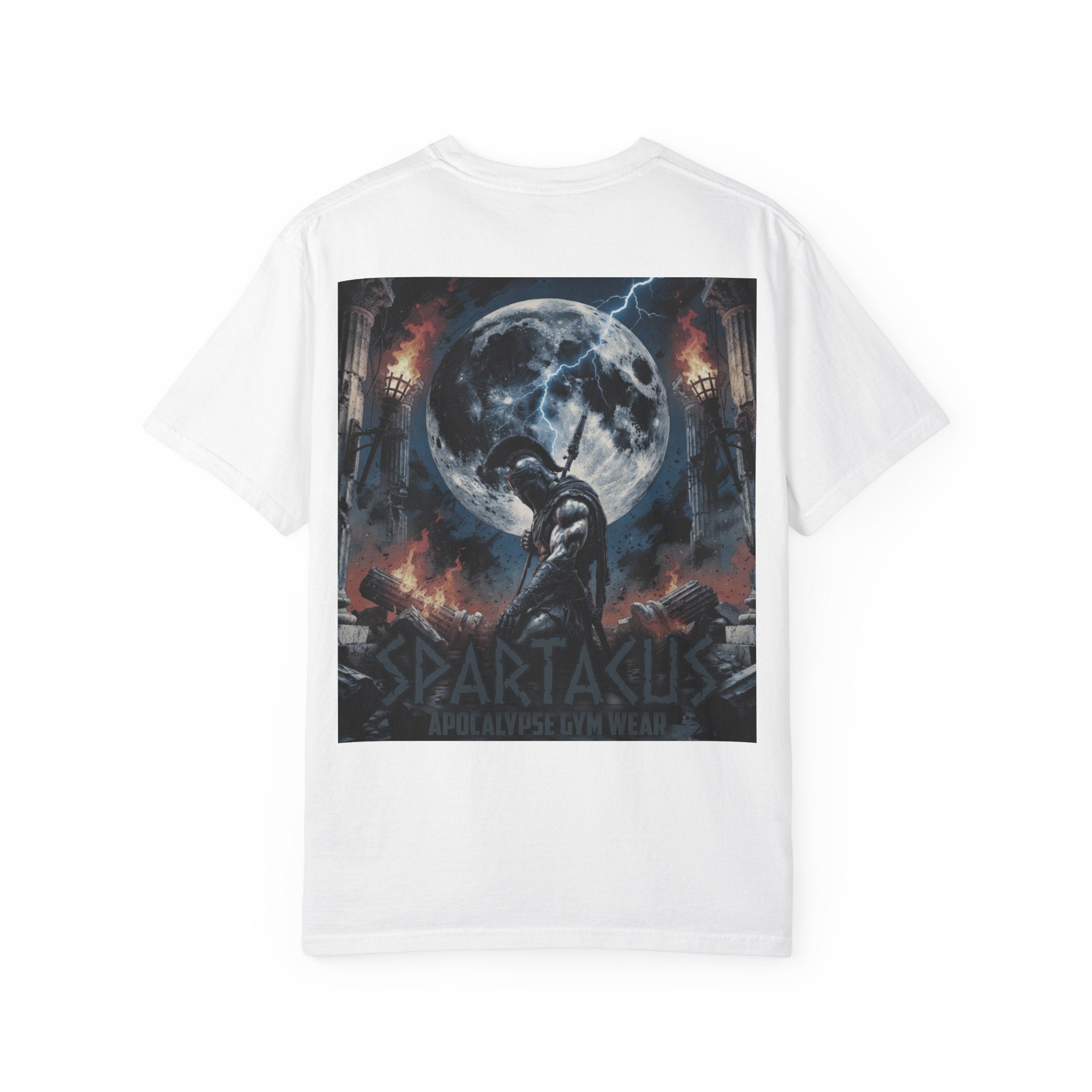Spartacus Apocalypse Gym Wear - Kneeling Warrior Lifting Shirt - Heavyweight Mythology Pump Cover - Ancient Strength Bodybuilding Tee