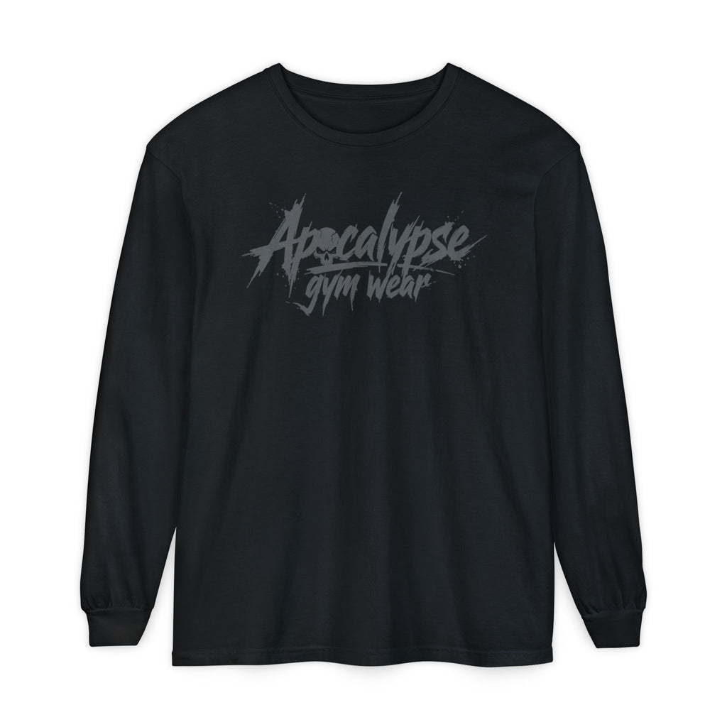 Front Logo Heavyweight Long Sleeve Gym Shirt | Apocalypse Gym Wear Pump Cover