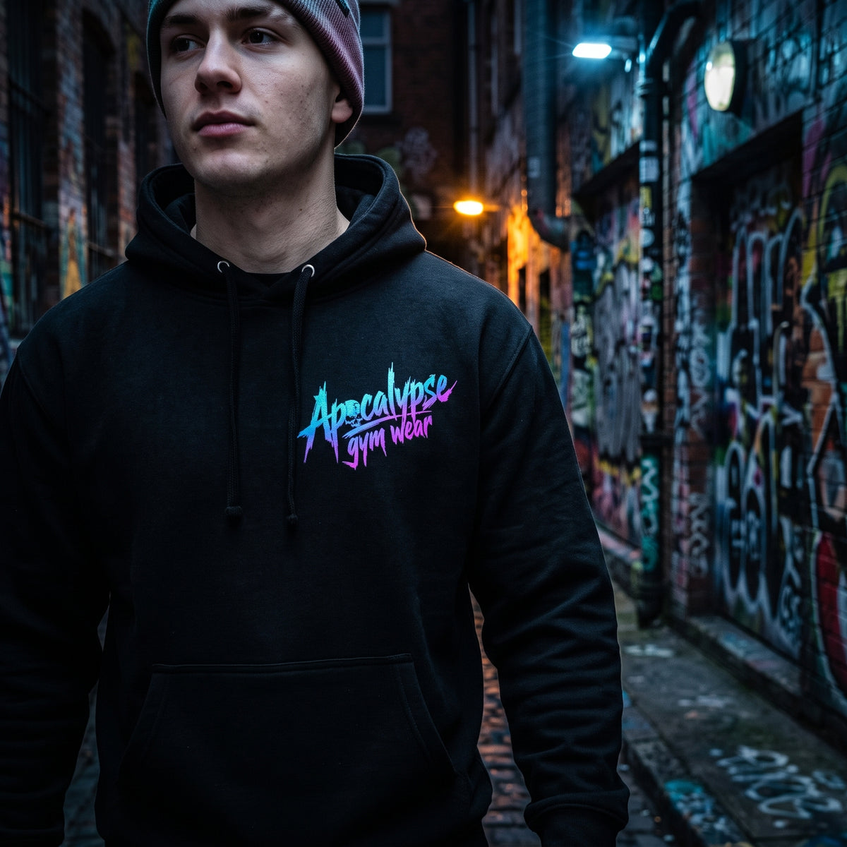 Synth Skull Heavyweight Oversized Hoodie | Apocalypse Gym Wear