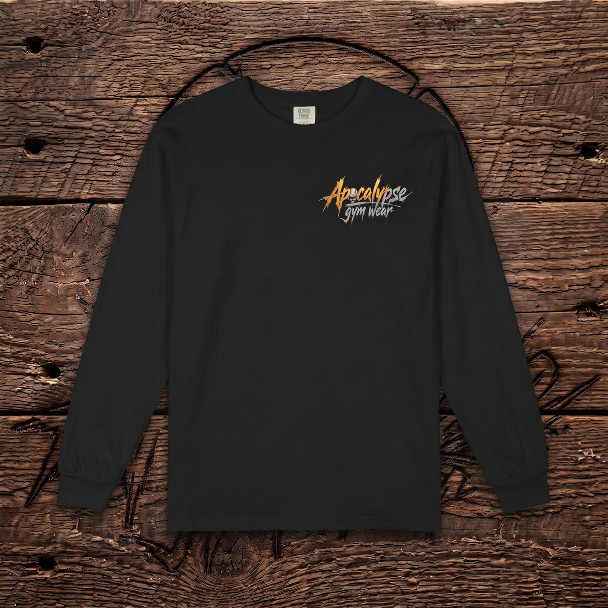 Gold & Silver Cracked Skull Heavyweight Oversized Gym Long Sleeve Shirt | Apocalypse Gym Wear Pump Cover