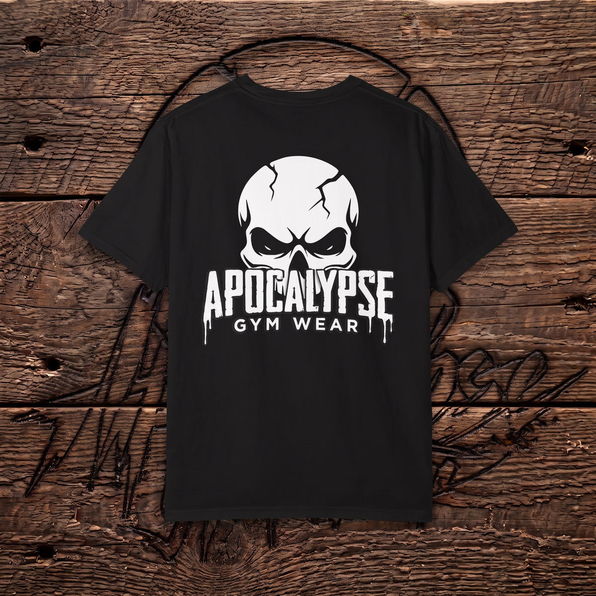 Cracked White Skull Heavyweight Oversized Gym T-Shirt | Apocalypse Gym Wear Pump Cover