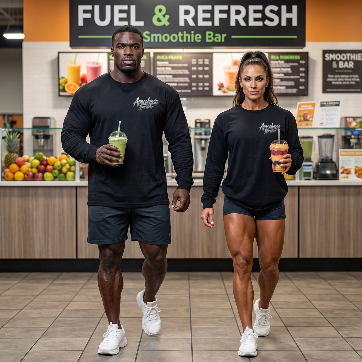Monochrome Reaper Heavyweight Oversized Gym Long Sleeve Shirt | Apocalypse Gym Wear Pump Cover