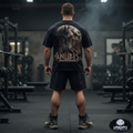 Anubis Bodybuilding Shirt, Gym Pump Cover, Egyptian Myth Graphic Tee, Heavyweight Cotton Workout T-Shirt, Apocalyptic Fitness Apparel