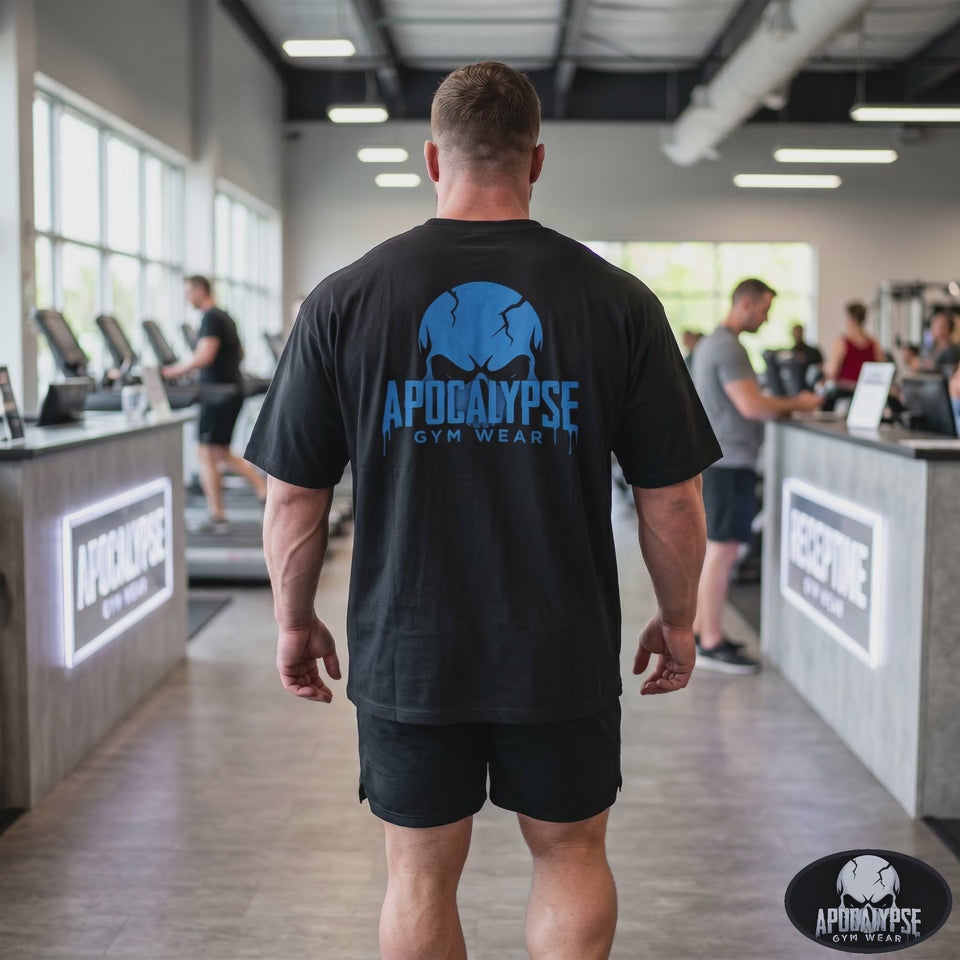 Apocalypse Gym Wear Logo Pump Cover — Skull Logo Oversize Tee