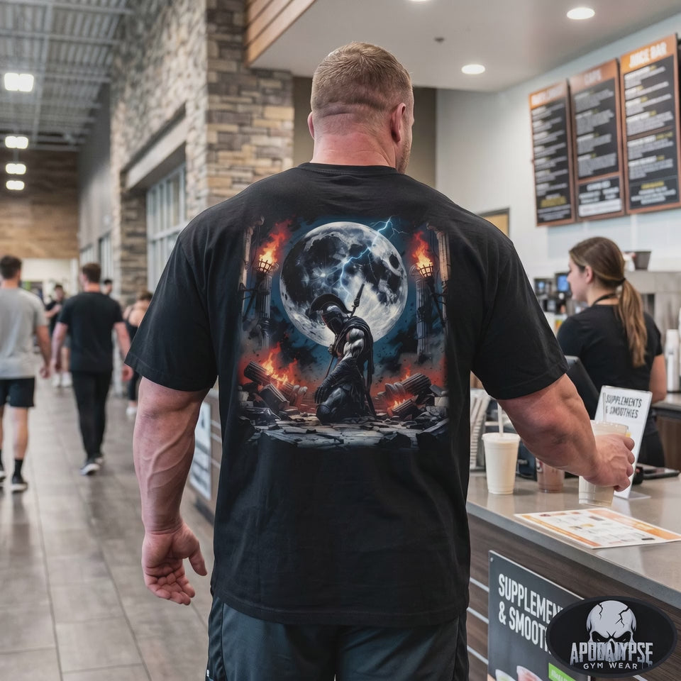 Spartacus Kneeling Warrior Oversize Tee | Heavyweight Gym Pump Cover