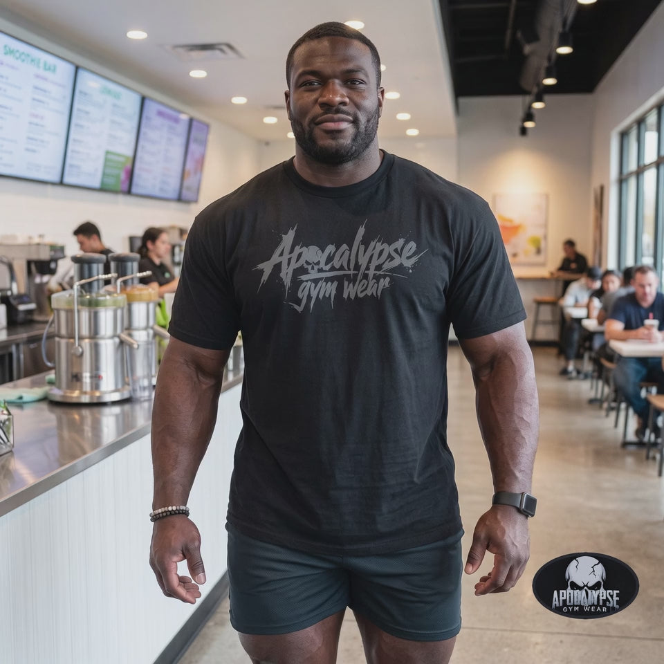 Front Logo Heavyweight Gym T-Shirt | Apocalypse Gym Wear Pump Cover