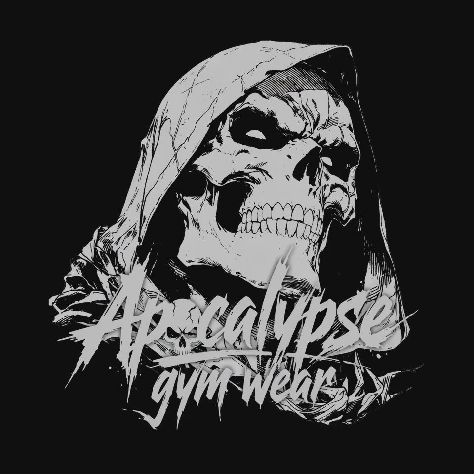 Monochrome Reaper Oversized Heavyweight Gym Long Sleeve | Apocalypse Gym Wear Pump Cover