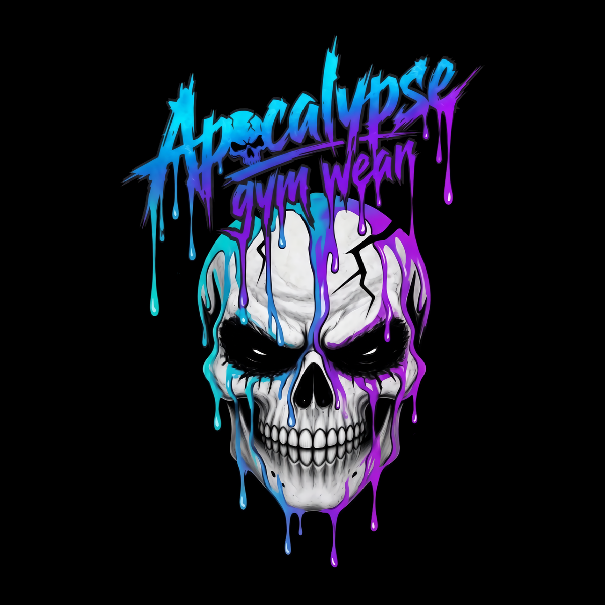 Synth Skull Heavyweight Oversized Hoodie | Apocalypse Gym Wear